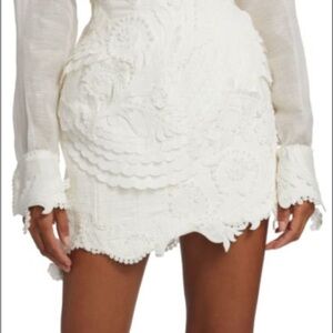 Zimmermann Tama Beaded Appliqué Mini Skirt